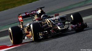 Grosjean a testé hier la Lotus E23 Hybrid.